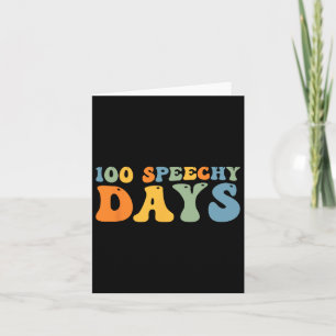100 Days Of School Speech Therapy Happy 100th Day  Card