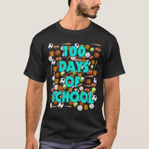 100 Days Of School Sports 100th Day Boys Students T-Shirt
