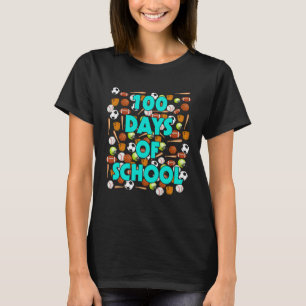 100 Days Of School Sports 100th Day Boys Students T-Shirt