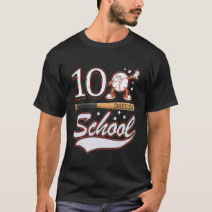 100 Days Of School Sports Game Baseball Player Stu T-Shirt