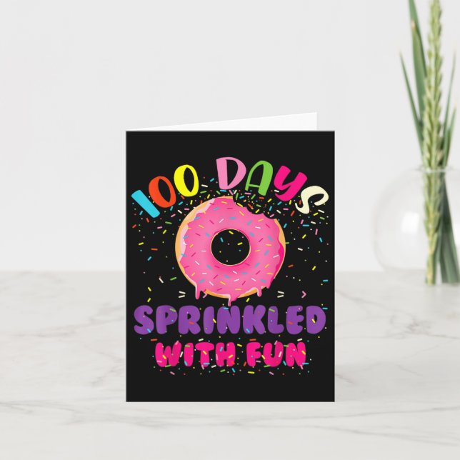 100 Days Of School Sprinkled With Fun1  Card (Front)