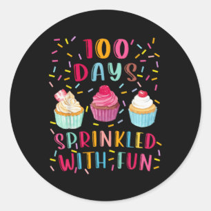 100 Days Of School Sprinkled With Fun3 Classic Round Sticker