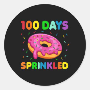 100 Days Of School Sprinkled With Fun Classic Round Sticker