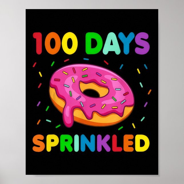100 Days Of School Sprinkled With Fun  Poster (Front)
