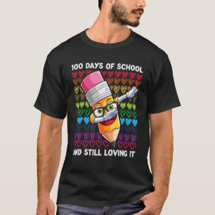 100 Days Of School Still Loving It Crayon Kids Tea T-Shirt