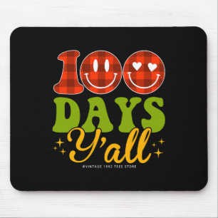 100 Days Of School Students Teachers 100 Days Y'al Mouse Mat