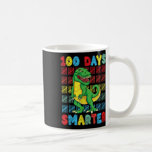 100 Days Of School T-rex 100th Day Of School Coffee Mug (Right)