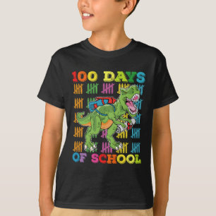 100 Days Of School T Rex Dinosaur Teacher Student T-Shirt