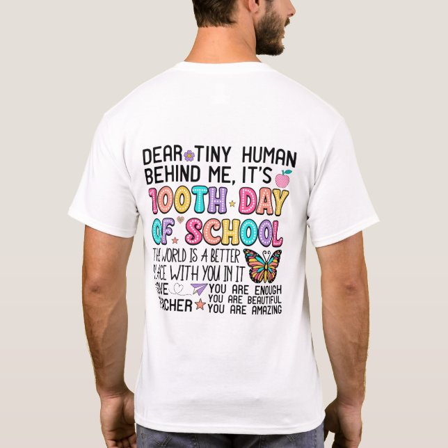 100 Days Of School T-Shirt (Back)