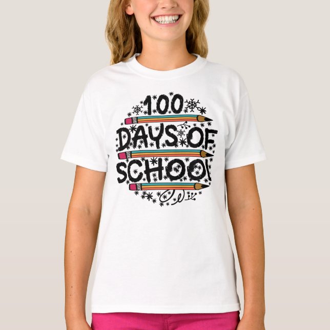 100 DAYS OF SCHOOL. T-Shirt (Front)