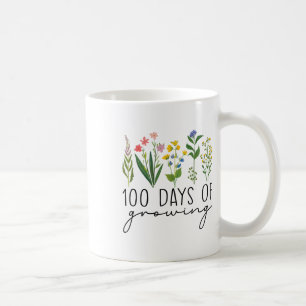 100 Days Of School Teacher 100 Days Of Growing Flo Coffee Mug