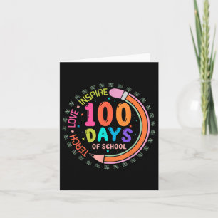 100 Days Of School Teacher 100th Day Coquette Card