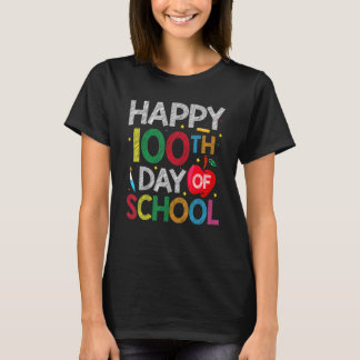100 Days Of School Teacher and Kids Happy 100th Da T-Shirt