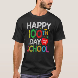 100 Days Of School Teacher And Kids Happy 100th Da T-Shirt