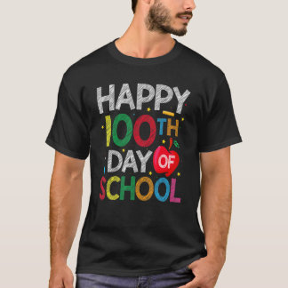 100 Days Of School Teacher and Kids Happy 100th Da T-Shirt