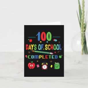 100 Days Of School Teacher And Student 1  Card