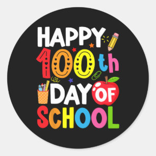 100 Days Of School Teacher And Student Classic Round Sticker
