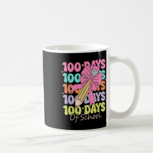 100 Days Of School Teacher Coquette Bow 100th Day Coffee Mug