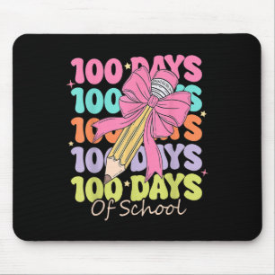 100 Days Of School Teacher Coquette Bow 100th Day Mouse Mat