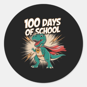 100 Days Of School Teacher Dido Hero 100th Day Of  Classic Round Sticker