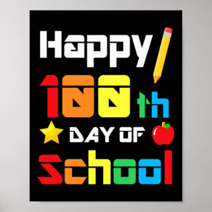 100 Days Of School Teacher Fun School Poster