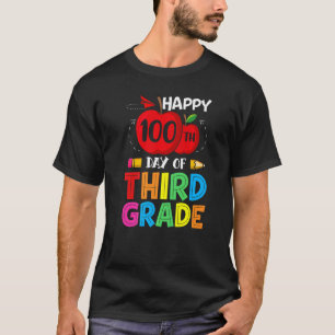 100 Days of School Teacher Girls Boys Third Grade T-Shirt