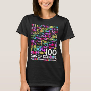 100 Days Of School Teacher Kid 100th Day Math Numb T-Shirt