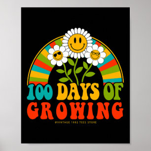 100 Days Of School Teacher Kids 100 Days Of Growin Poster