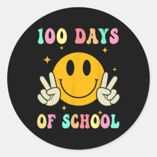 100 Days Of School Teacher Kids 100th Day Of Schoo Classic Round Sticker
