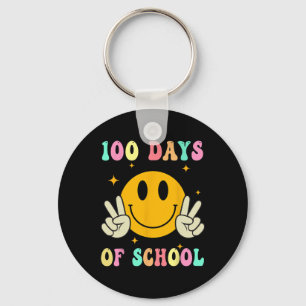 100 Days Of School Teacher Kids 100th Day Of Schoo Key Ring