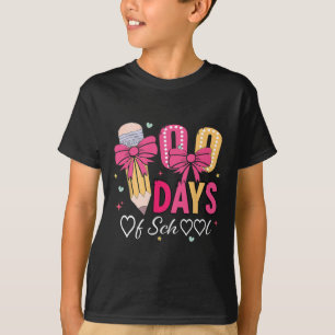 100 Days Of School Teacher Kids Boy Girl Pencil Co T-Shirt