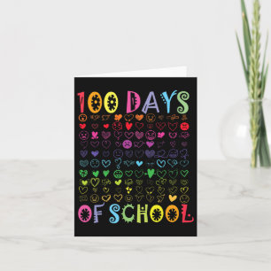 100 Days Of School Teacher Kids Student Boy Girl 1 Card
