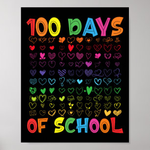 100 Days Of School Teacher Kids Student Boy Girl 1 Poster