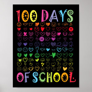 100 Days Of School Teacher Kids Student Boy Girl 1 Poster