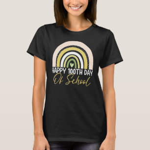 100 Days Of School Teacher Rainbow Happy 100th Day T-Shirt