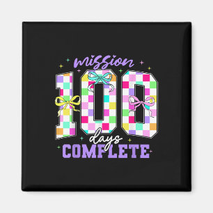100 Days Of School Teacher Retro Girl 100th Days Magnet