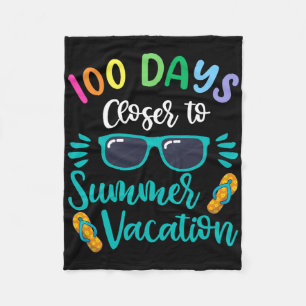 100 Days Of School Teacher Shirt Fleece Blanket