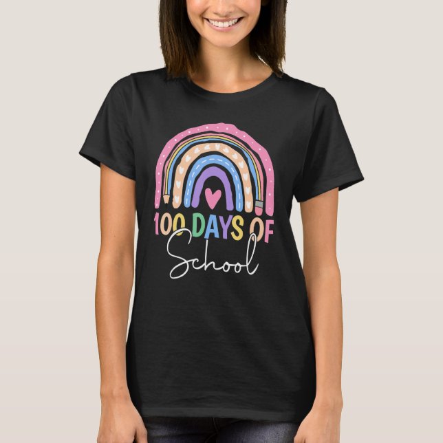 100 Days Of School Teacher Student Kids 100th Day  T-Shirt (Front)