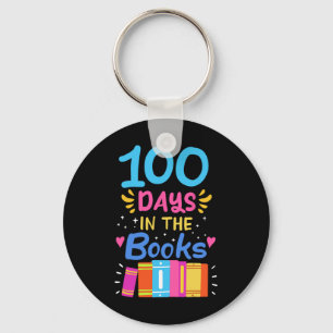 100 Days Of School Teacher Student Reading  Key Ring