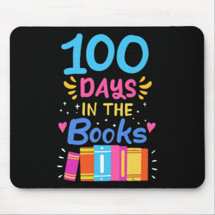 100 Days Of School Teacher Student Reading  Mouse Mat