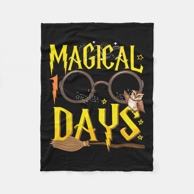 100 Days Of School Teacher Students Kids Boys  Fleece Blanket (Front)