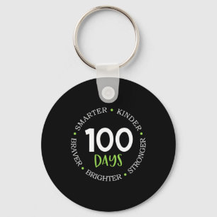 100 Days of School Teacher Team Kids Growth Minds Key Ring