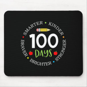 100 Days Of School Teacher Team Kids Growth Mindse Mouse Mat