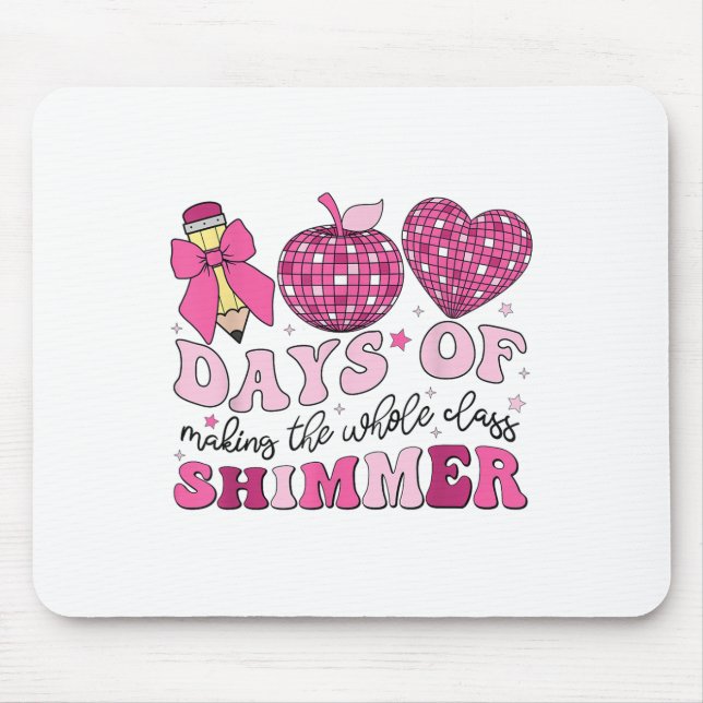 100 Days Of School Teachers Coquette Bow 100th Mouse Mat (Front)
