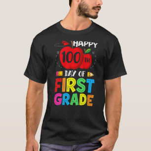 100 Days of School Teachers Girls Boys First Grade T-Shirt