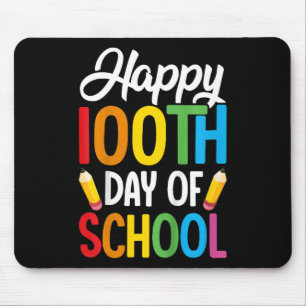 100 Days Of School Teachers Kids Girls Boys 100th  Mouse Mat