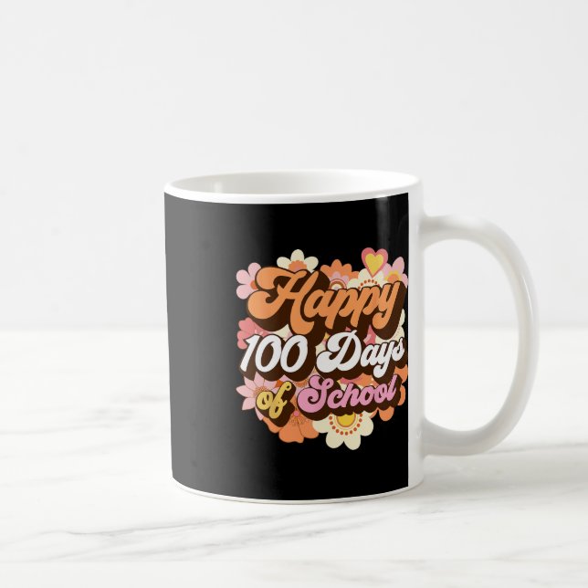 100 Days Of School Teachers Kids Groovy 100th Day  Coffee Mug (Right)