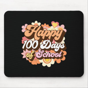 100 Days Of School Teachers Kids Groovy 100th Day  Mouse Mat