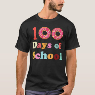 100 Days of School Teachers Kids Groovy 100th Day T-Shirt