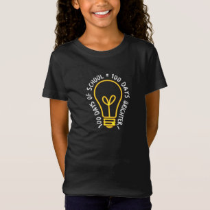 100 Days Of School Teachers Kids Lightbulb Idea T-Shirt